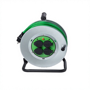 Enrouleur de câble <span class=keywords><strong>électrique</strong></span> 4 voies, tambour en métal, support en fer, norme européenne pour les appareils électroménagers, rallonges <span class=keywords><strong>électrique</strong></span>s allemandes - Product Image 4
