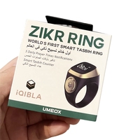 Bague connectée musulmane en alliage, style musulman, avec compteur de tasbih numérique, rappel de prière, Iqibla, Zikr et alarme Azan