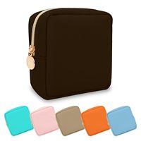 Pochette de maquillage de différentes tailles, sac cosmétique en nylon résistant à l'eau, fermeture éclair multifonctionnelle, organiseur de toilette de voyage