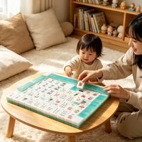 Jeu de tuiles de mahjong vertes en acrylique transparent avec motif Joker agrumes, cadeau de jeu de mahjong pour femmes et vacances en famille
