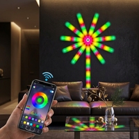 Bande lumineuse LED intelligente SXZM RGBIC Effet Feu d'Artifice, Synchronisation Musicale, Alimentation USB, Guirlande Lumineuse de Noël avec Télécommande pour Décoration de Chambre, Fête et Vacances