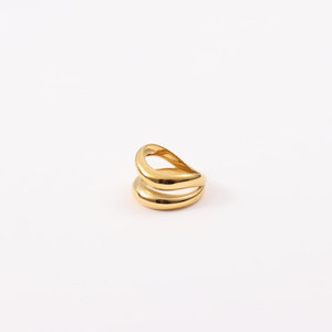 Bague unisexe ERESI en acier inoxydable 316L, plaqué or 18 carats PVD, brillante et tendance, personnalisable pour femme – Nouveauté très prisée, ne ternit pas - Product Image 3