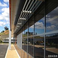 Store banne horizontal et vertical moderne, pare-soleil, résistant aux UV, isolant thermique, pour mur-rideau extérieur en aluminium