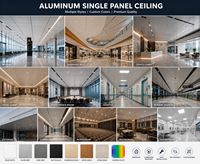 Système de plafond suspendu en aluminium imperméable personnalisé, design moderne, solution complète OEM, accessoires d'installation