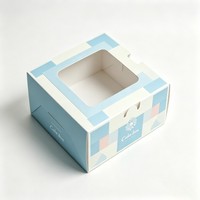 Boîte à gâteaux de haute qualité en gros avec fenêtre, boîte à pâtisserie, boîte à donuts, boîte à desserts personnalisée