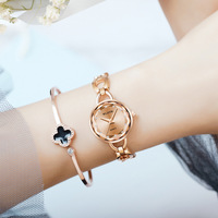Montre pour femme Wlisth S949, bracelet en acier inoxydable, cadran classique avec diamants, montre de luxe de marque, or rose, pour femmes