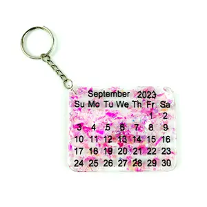 7684 Calendar 2023 commemorates 12 - month resin keychain silicone mold