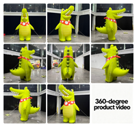Dinosaure gonflable personnalisé de 3 m/9,84 pi de haut, imperméable, mascotte gonflable géante, modèle gonflable publicitaire
