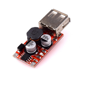 Module régulateur de tension abaisseur Hongwei Micro 3A avec sortie USB rouge pour chargeur de véhicule - Product Image 1