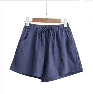Nuovi pantaloncini Casual in cotone e <span class=keywords><strong>lino</strong></span> a vita alta per abiti estivi da <span class=keywords><strong>donna</strong></span> in 2020 - Product Image 6