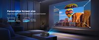 Projecteur intelligent LED LCD HTPNEO A80, 600 ANSI lumens, haut-parleurs stéréo HIFI intégrés, prise en charge 4K, Android 9, certifié Netflix, 1080P