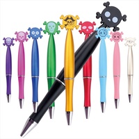 Stylo publicitaire créatif à thème Halloween et Noël, en forme de tête de mort, citrouille, chauve-souris, flocon de neige, en plastique, avec logo, pointe bille 1,0 mm, encre noire