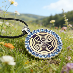 Collier à disque polarisé MWO, oscillateur multi-ondes, collier énergétique en cuivre pur plaqué or, bijoux pour réguler la <span class=keywords><strong>fréquence</strong></span> cellulaire - Product Image 2