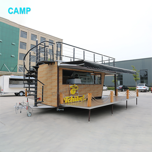 CAMPTRL Remorque de restauration mobile en acier inoxydable, cuisine mobile, remorque de concession, chariot de nourriture pour glaces et hot-dogs - Product Image 1