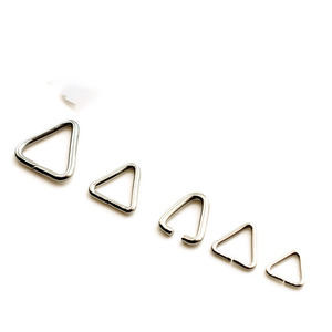 YS 100 pièces en acier inoxydable Triangle anneau de saut ouvert anneaux fendus D forme connecteurs fermoirs crochets pour la fabrication de bijoux résultats de bricolage - Product Image 4