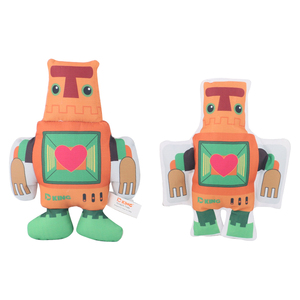 Jouets en peluche rétro pour chiens, style vintage, couineurs, plats 2D, jouets à mâcher en peluche 3D pour chiots, jouets interactifs durables pour animaux de compagnie, nouveauté - Product Image 4