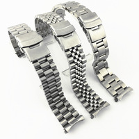 Bracelet de montre OEM personnalisé, respirant, élastique, en acier inoxydable, avec fermoir pliable pour 19mm 20mm 21mm 22mm 24mm, luxe