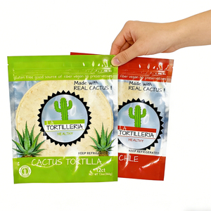<span class=keywords><strong>Paquete</strong></span> Personalizado - Bolsa de Embalaje para Tortillas, Laminada y Recubierta de Aluminio, de Grado Alimenticio, con Cierre y Ventana con Logotipo - Product Image 3