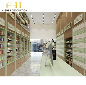 Inneneinrichtung für Apotheken, Verkaufstheke für Apotheken, Apothekenmöbel aus Holz, Vitrine für Apotheken - Product Image 1