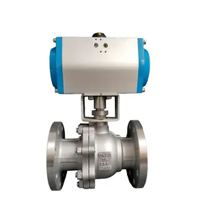 Flange Float stainless steel Ball Valve With Pneumatic Actuator