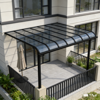 Premium Stoff-Terrassendach CE-Zertifiziert Ausbleichschutz Sonnenschutz für Garten Hinterhof Poolbereich