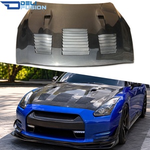 Pour Nissan GTR R35 GTC VSII 2008-2016, capot moteur ventilé en fibre de carbone, style VSII, kit carrosserie, accessoires - Product Image 1