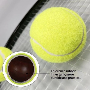 Balles de tennis d'entraînement pour débutants <span class=keywords><strong>Boka</strong></span> modè<span class=keywords><strong>le</strong></span> 801, haute élasticité, durables, en fibres synthétiques et en laine, noyau en caoutchouc, pour entraînement et coaching - Product Image 2