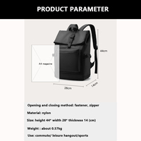 Grande capacité en plein air décontracté voyage léger hommes étanche épaule 15.6 pouces extensible Roll Top College sac à dos pour ordinateur portable