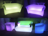 Canapé et table basse éclairés LED Offres Spéciales Setl Mobilier de bar extérieur coloré RVB de luxe Tabouret de canapé de discothèque romantique