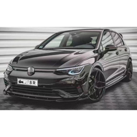 Accessoires automobiles de haute qualité pour VW Golf 8 vers R Line, comprenant un ensemble pare-chocs avant et arrière avec calandre, jupes latérales et diffuseur arrière