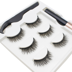 3 paires de Faux Cils magnétiques faits à la main en vison, <span class=keywords><strong>Eyeliner</strong></span> magnétique, ensemble de maquillage de beauté, Faux Cils courts, sans colle - Product Image 3