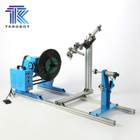 Positionneur de soudage rotatif axial TKweld Mini 1, charge utile 10 kg-50 kg, avec bouton de réglage et mandrin