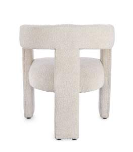 Полностью обитый обеденный стул с индивидуальной обивкой из ткани букле, металлическим каркасом, современным дизайном и повышенной прочностью - Product Image 4