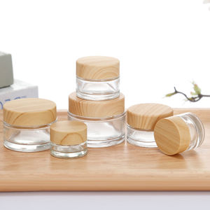 Mpty-Envase osmético para crema, tarro de vidrio transparente esmerilado para el cuidado de la piel con tapa de bambú resistente <span class=keywords><strong>al</strong></span> hild - Product Image 2