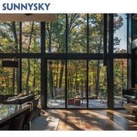 Sunnysky Villa personnalisée Fenêtre fixe incurvée en aluminium du sol au plafond Fenêtre fixe en verre