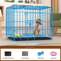 Cage pliable pour chien et chat de haute qualité pour l'intérieur et l'extérieur, cage de voiture en fer respirante et imperméable avec plateau en plastique