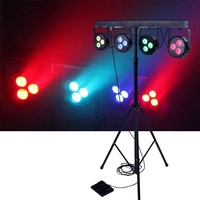 Système d'éclairage LED Wash 12 pièces * 4 en 1, kit d'éclairage Par pour DJ, discothèque, comprend un support, un sac de transport et une télécommande