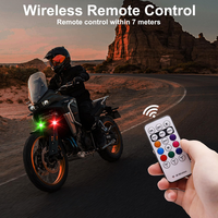 Feux stroboscopiques à LED RVB pour voiture, moto et vélo, 8 couleurs, position du flash, lumière sans fil pour avion, hélicoptère et avion.