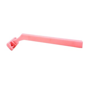 Rasoir jetable rose à double lame avec manche en plastique, emballage individuel suspendu pour barbes - Product Image 4
