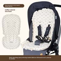 Coussin de poussette Uppababy Elittle, motif floral chaud pour le printemps et l'hiver, en coton épais avec support dorsal et design pliable