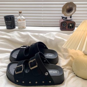 Sandalias Retro Mate para Mujer, Estilo Verano 2026, Sandalias de Playa y Sandalias de Tacón Bajo, Dos Pares - Product Image 3