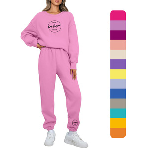 เซ็ตชุดวอร์มผ้าคอตตอนสำหรับผู้หญิงดีไซน์แบบกำหนดเองได้ - Product Image 1