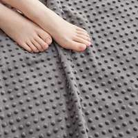 Couverture de couverture pondérée personnalisée réglable Minky Dot avec soulagement de l'anxiété de rémission pour l'utilisation de voyage de pique-nique à la maison
