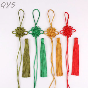 Pendentif QYS Nœud Chinois avec Pompon, Breloque Traditionnelle Porte-Bonheur, Ornement Suspendu DIY pour Porte-clés, Cadeau - Product Image 5