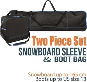 Échantillon gratuit Sac de snowboard avec Roll Top 140 cm à 190 cm avec rembourrage imperméable dans la zone de reliure Sac de ski de voyage - Product Image 6