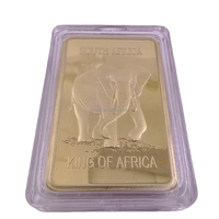 Barres de lingots d'or plaquées or personnalisées du Zimbabwe, commémoratives, en forme d'animaux, pour collection