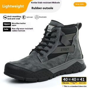 Scarpe da Lavoro Alte da Uomo con Punta in Acciaio Antinfortunistiche e Antiperforazione per Lavoro in Fabbrica ed Escursionismo Protezione di Sicurezza Resistenti all'Usura - Product Image 2