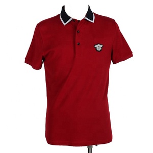 100% algodón al por mayor China camiseta hombres manga solapa rayas otoño estampado personalizado más barato Slim Fit Polo camisa - Product Image 3