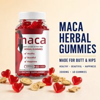 Compléments Gommes Maca ÉNERGIE pour le Rehaussement des Fesses, l'Augmentation des Cuisses et le Raffermissement des Hanches (BBL), Bonbons pour Femmes Adultes aux Bienfaits Antioxydants