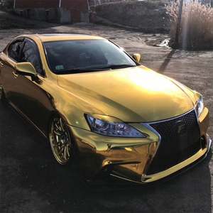 Elite Gold <b>Mirror</b> Chrome Car <b>Films</b> Custom Vehicle Wrap Vinyl Self-Adhesive PVC with Air Release Channel Color-Changing Feature - Product Image 1